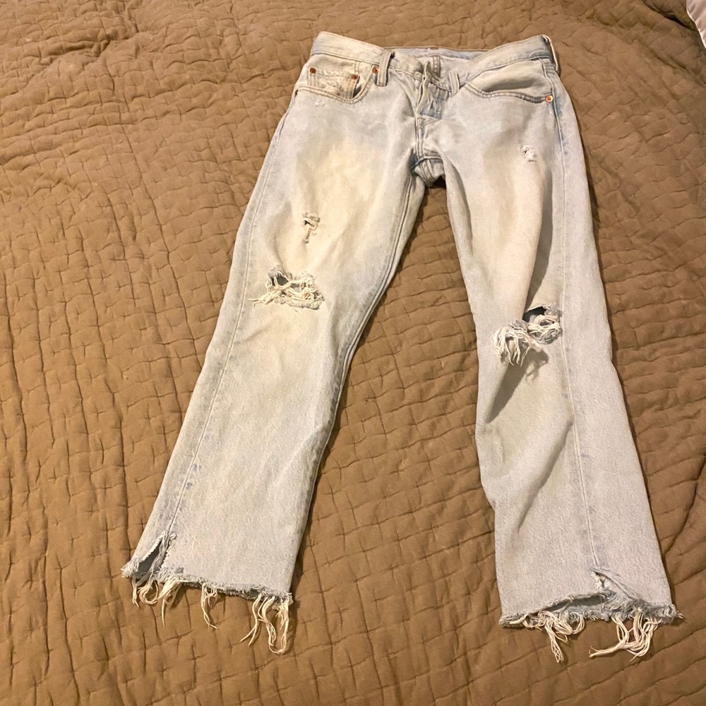 Levi’s 501 light blue denim jeans